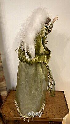 MARK ROBERTS ANGEL 25 Large Figurine Doll On Spectacular Jeweled Display Stand