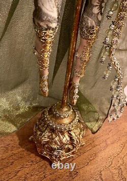 MARK ROBERTS ANGEL 25 Large Figurine Doll On Spectacular Jeweled Display Stand