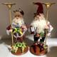 Mark Roberts Frontgate Santa Fairy Christmas Candle Holders Pair Rare