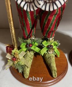 MARK ROBERTS Frontgate Santa Fairy Christmas CANDLE HOLDERS Pair Rare
