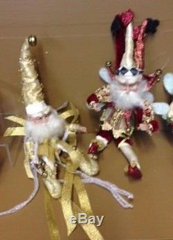 MARK ROBERTS Lot of 7 Christmas Santa Fairies Artist Designed RETIRED