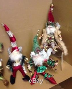 MARK ROBERTS Lot of 7 Christmas Santa Fairies Artist Designed RETIRED