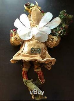 MARK ROBERTS Vintage Alpine Woodland Santa Christmas Pixie Fairy Elf Medium Doll