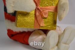 MCM Vintage Musical Nodding Santa Clause Toy Plush Max Eckardt & Sons With Box