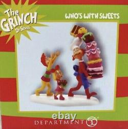 MINT Dept 56 Who-Ville Who's With Sweets Grinch Christmas Village Figurine