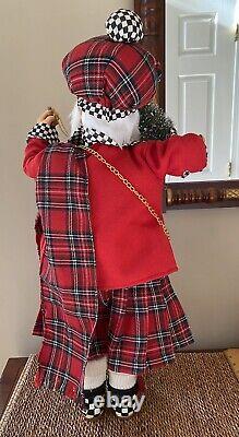 MacKenzie Childs Scottish Bagpipes Santa Claus 23 Figurine Reindeer Stag