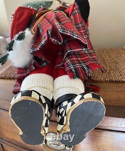 MacKenzie Childs Scottish Bagpipes Santa Claus 23 Figurine Reindeer Stag