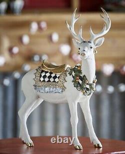 MacKenzie-Childs Winter White Stag Standing NIB