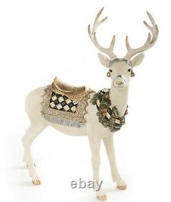 MacKenzie-Childs Winter White Stag Standing NIB