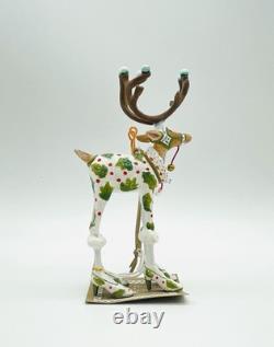Mackenzie Childs Patience Brewster Reindeer Full Set 8 New