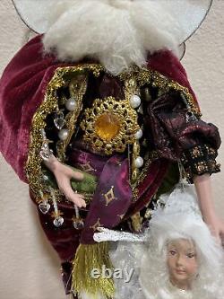 Mark Robert's Santa WithFairy Girl Stocking Holder 21