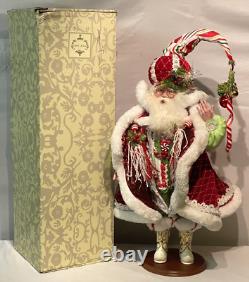 Mark Roberts Candy Cane Santa 22 Tall Handpainted & Handsewn Clothing 51-16274