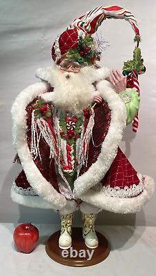 Mark Roberts Candy Cane Santa 22 Tall Handpainted & Handsewn Clothing 51-16274
