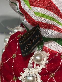 Mark Roberts Candy Cane Santa 22 Tall Handpainted & Handsewn Clothing 51-16274