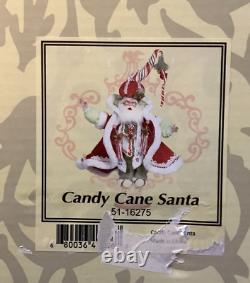 Mark Roberts Candy Cane Santa 22 Tall Handpainted & Handsewn Clothing 51-16274