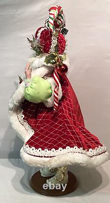 Mark Roberts Candy Cane Santa 22 Tall Handpainted & Handsewn Clothing 51-16274