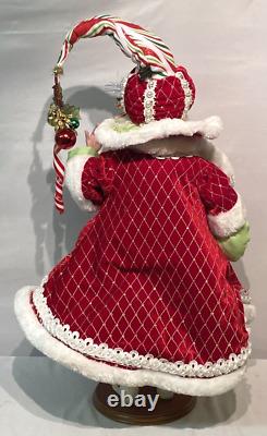 Mark Roberts Candy Cane Santa 22 Tall Handpainted & Handsewn Clothing 51-16274