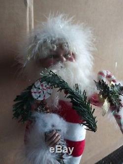 Mark Roberts Candycane Santa very rare retired many years ago