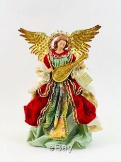 Mark Roberts Christmas Classic Angel withMandolin Treetopper #19-90618GLD