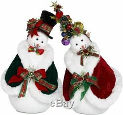 Mark Roberts Christmas Mr & Mrs Snowman Snow Couple #51-97366 NIB