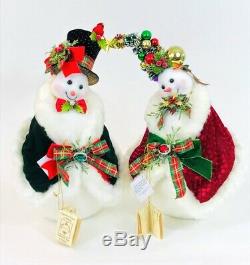 Mark Roberts Christmas Mr & Mrs Snowman Snow Couple #51-97366 NIB