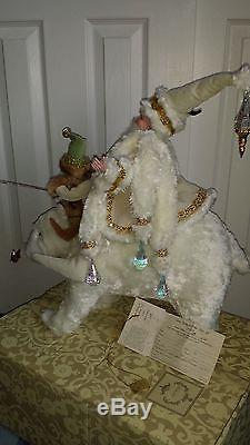 Mark Roberts Collectible Santa Riding On Polar Bear 24 51-27682 w COA # 129/150