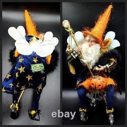 Mark Roberts Collection Halloween Wizard Scepter Pumpkin Old Man 19 FLAW