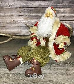 Mark Roberts Father Time Santa Claus Christmas Doll Figurine Rare! 24