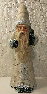 Mark Roberts Flemish Collection White Santa Claus Wizard RARE 16 Resin Clay