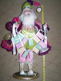 Mark Roberts Happy Birthday Wizard santa 22 inches + ornaments