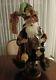 Mark Roberts Large Santa On Stand 23.75 Chianti/grapes/wine Glass Preowned Euc