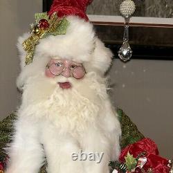 Mark Roberts -Ltd Ed Bejeweled Santa 26 in. Stunning On Base