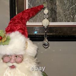 Mark Roberts -Ltd Ed Bejeweled Santa 26 in. Stunning On Base