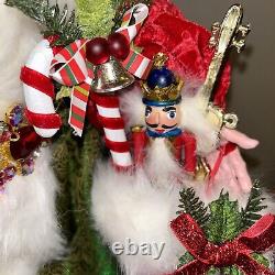 Mark Roberts -Ltd Ed Bejeweled Santa 26 in. Stunning On Base