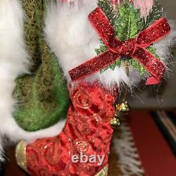 Mark Roberts -Ltd Ed Bejeweled Santa 26 in. Stunning On Base