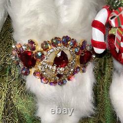 Mark Roberts -Ltd Ed Bejeweled Santa 26 in. Stunning On Base