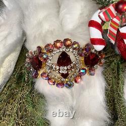 Mark Roberts -Ltd Ed Bejeweled Santa 26 in. Stunning On Base