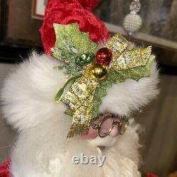 Mark Roberts -Ltd Ed Bejeweled Santa 26 in. Stunning On Base