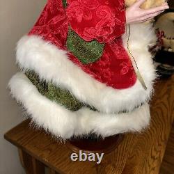 Mark Roberts -Ltd Ed Bejeweled Santa 26 in. Stunning On Base