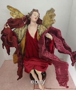 Mark Roberts Neapolitan male Angel Large 18 Figurine Doll TREE-TOPPER ORNAMENT