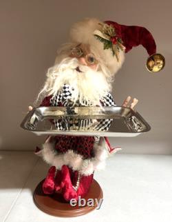Mark Roberts North Pole Catering Frontgate Santa With Serving Tray Rare