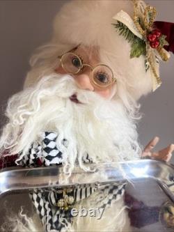 Mark Roberts North Pole Catering Frontgate Santa With Serving Tray Rare