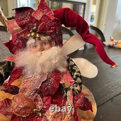 Mark Roberts Poinsettia Fairy Large 21 Christmas Decoration Cert. And Box