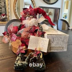 Mark Roberts Poinsettia Fairy Large 21 Christmas Decoration Cert. And Box