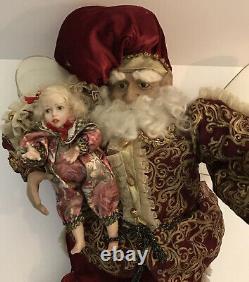 Mark Roberts Rare Fabulous Large Christmas Santa With Doll