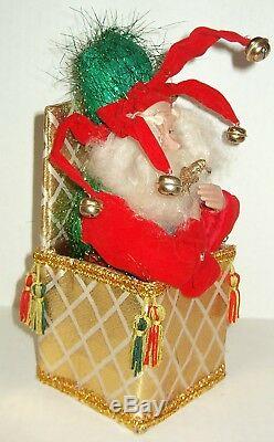 Mark Roberts Santa Claus Jester Elf Jack In The Box Bells Christmas #HY15