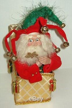 Mark Roberts Santa Claus Jester Elf Jack In The Box Bells Christmas #HY15