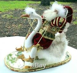 Mark Roberts Signed 12 Days Of Christmas 7 Swans Swimming Santa Riding Figurine