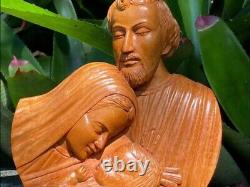 Mary Madonna Jesus Father Mother Child Priceless Wooden Christmas Gift Handmade