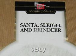 Member's Mark 2005 Porcelain Christmas Santa & Sleigh MIB